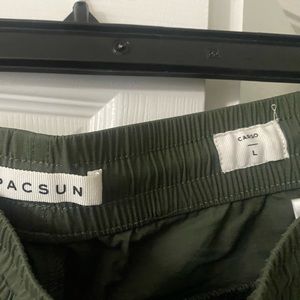 Men’s Pacsun lightweight Cargo pants Size L army green